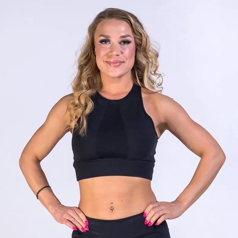 BRASIL SUL Mesh Panel Sport Bra Black