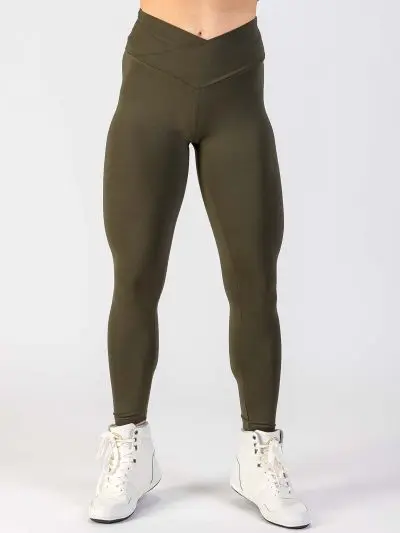 BIA BRAZIL Cross Waist Leggings Khaki