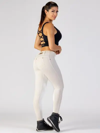 BIA BRAZIL Jeans Leggings White Jacquard
