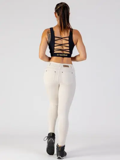 BIA BRAZIL Jeans Leggings White Jacquard