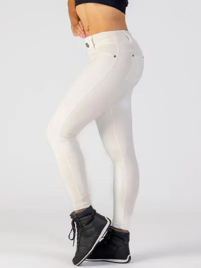 BIA BRAZIL Jeans Leggings White Jacquard