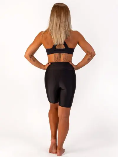 BRASIL SUL Shiny Biker Shorts Black