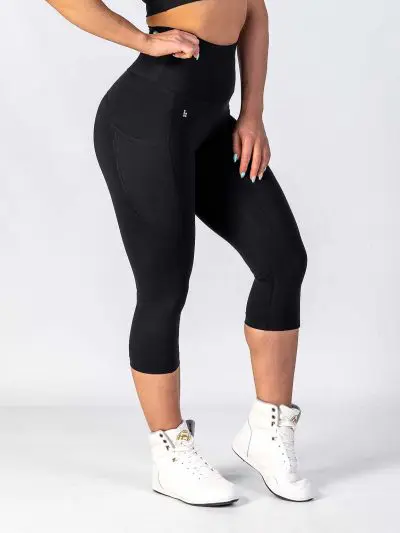 Brasil Sul High Waist Pocket Capri Black