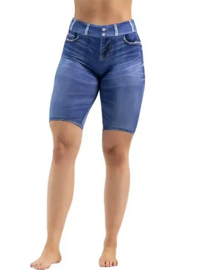 GAZOZ ONE Denim Replica Biker Shorts #6