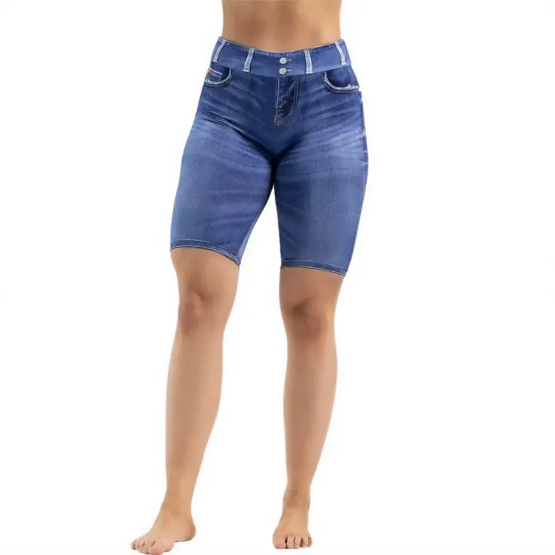GAZOZ ONE Denim Replica Biker Shorts #6