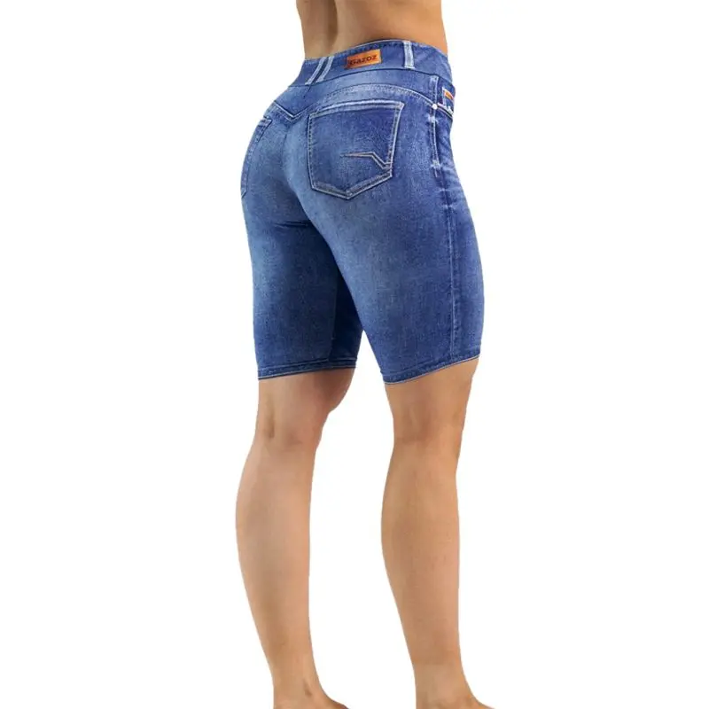 GAZOZ ONE Denim Replica Biker Shorts #6