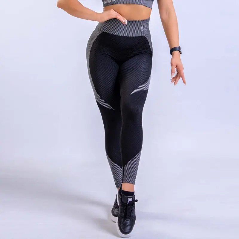 GAZOZ ONE Grace Seamless Leggings Black/Grey - Image 2