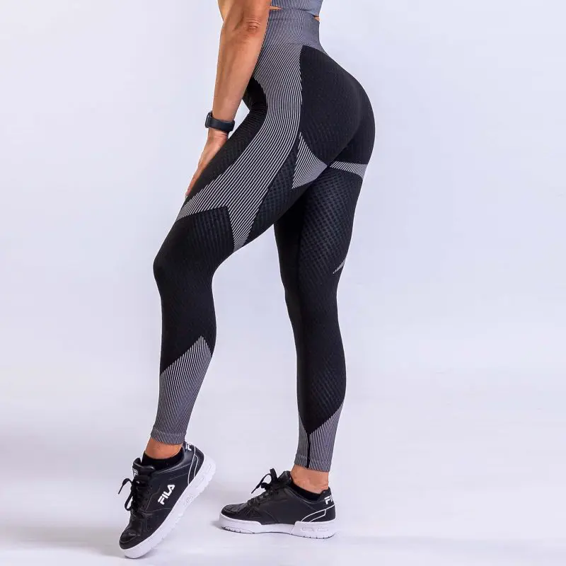 GAZOZ ONE Grace Seamless Leggings Black / Grey