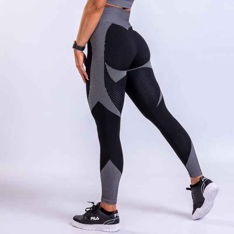 GAZOZ ONE Grace Seamless Leggings Black/Grey - Image 3
