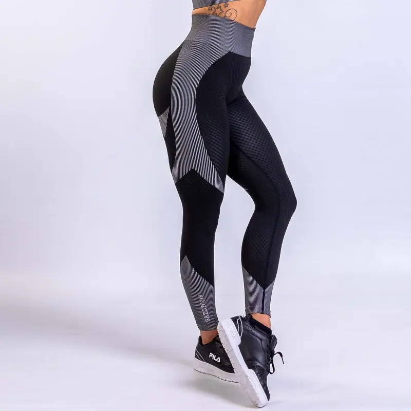 GAZOZ ONE Grace Seamless Leggings Black/Grey - Image 5