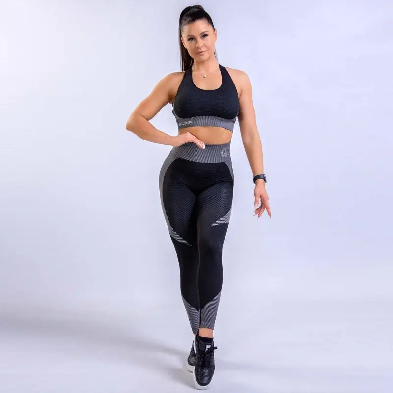 GAZOZ ONE Grace Seamless Leggings Black/Grey - Image 6