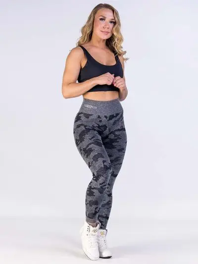 GAZOZ ONE Ophelia Seamless Leggings Black Camo