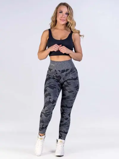 GAZOZ ONE Ophelia Seamless Leggings Black Camo