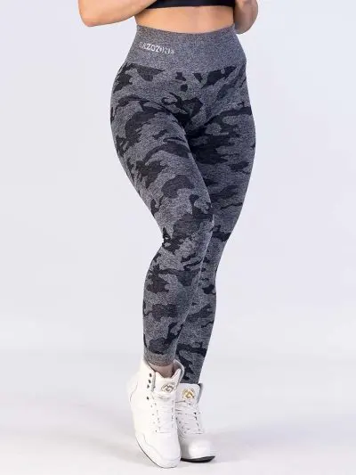 GAZOZ ONE Ophelia Seamless Leggings Black Camo
