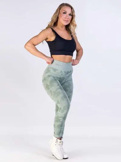GAZOZ ONE Ophelia Seamless Leggings Green Camo