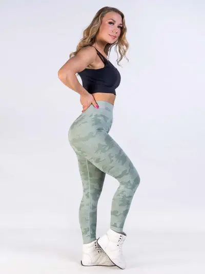 GAZOZ ONE Ophelia Seamless Leggings Green Camo