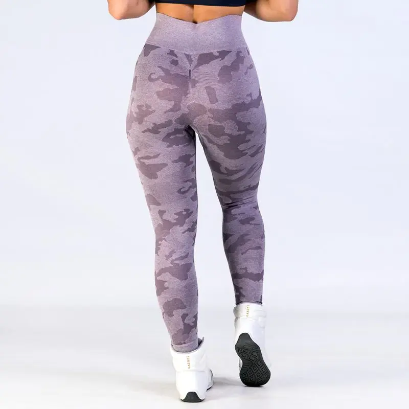 GAZOZ ONE Ophelia Seamless Leggings Purple Camo