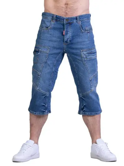 GAZOZ Jeans Capri Shorts