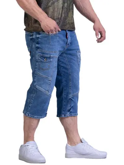 GAZOZ Jeans Capri Shorts