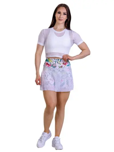 BIA BRAZIL Fish Net Crop Top White