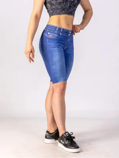 GAZOZ ONE Denim Replica Biker Shorts #5