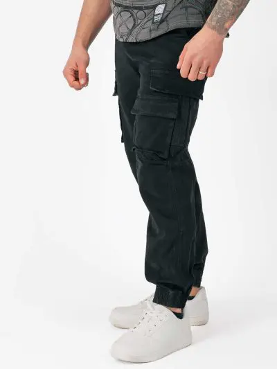 GAZOZ Cargo Trousers 9321 Black