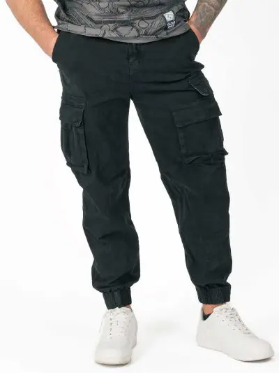 GAZOZ Cargo Trousers 9321 Black