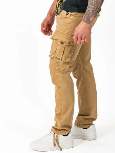 GAZOZ Cargo Trousers 9368 Khaki