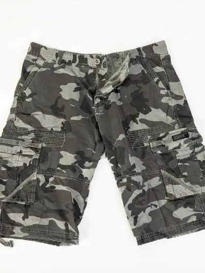 GAZOZ Cargo Shorts 1951-B Grey Camo 57