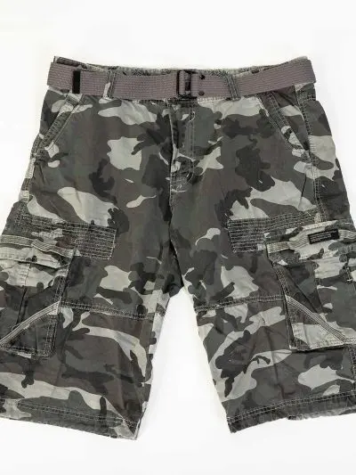 GAZOZ Cargo Shorts 1951-B Grey Camo 57
