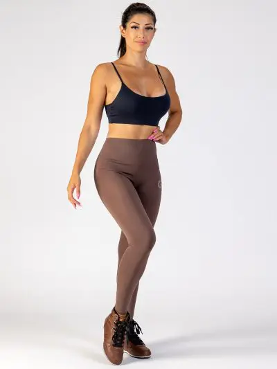 GAZOZ Classic High Waist Leggings Coffee Brown