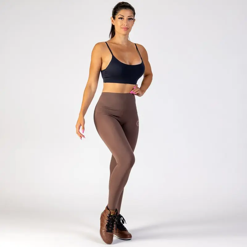 GAZOZ Classic High Waist Leggings Coffee Brown