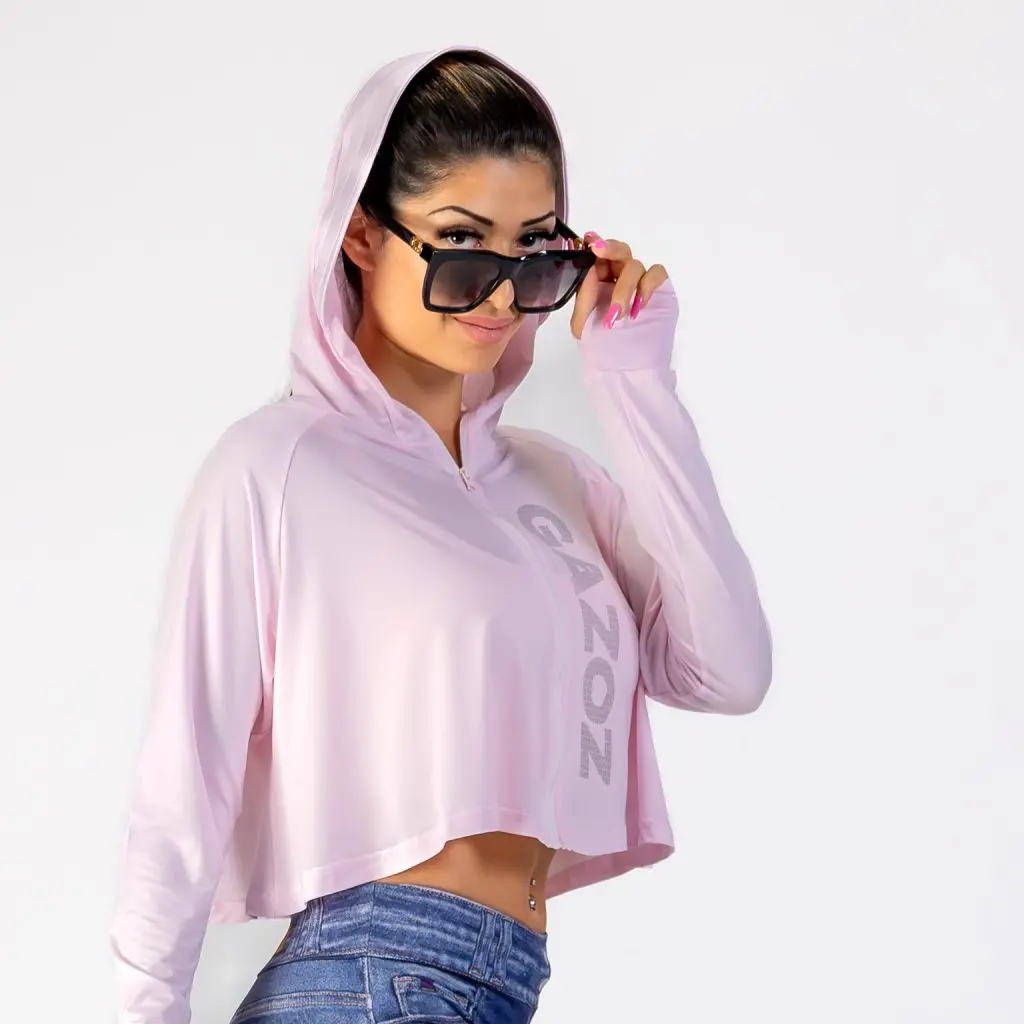 GAZOZ Cropped Fitness Jacket Pink