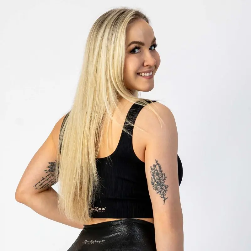 GAZOZ Ripped Seamless Bra Black