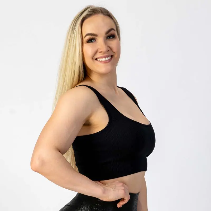 GAZOZ Ripped Seamless Bra Black