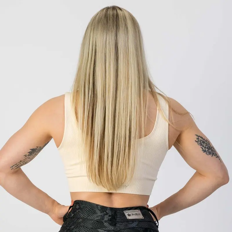 GAZOZ Ripped Seamless Bra Off White