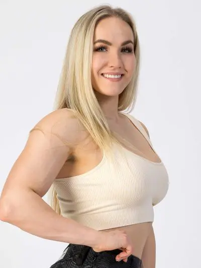 GAZOZ Ripped Seamless Bra Off White