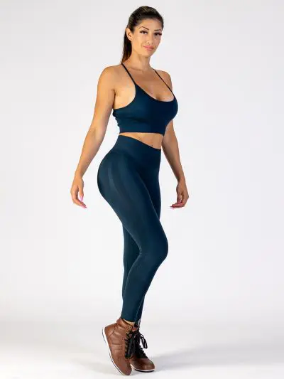 GAZOZ Seamless Srunch Tights Navy