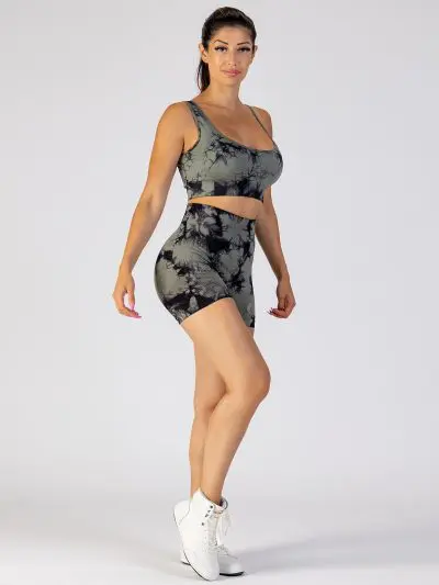 GAZOZ Tie Dye Seamless Srunch Shorts