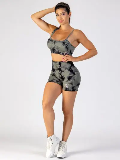 GAZOZ Tie Dye Seamless Srunch Shorts