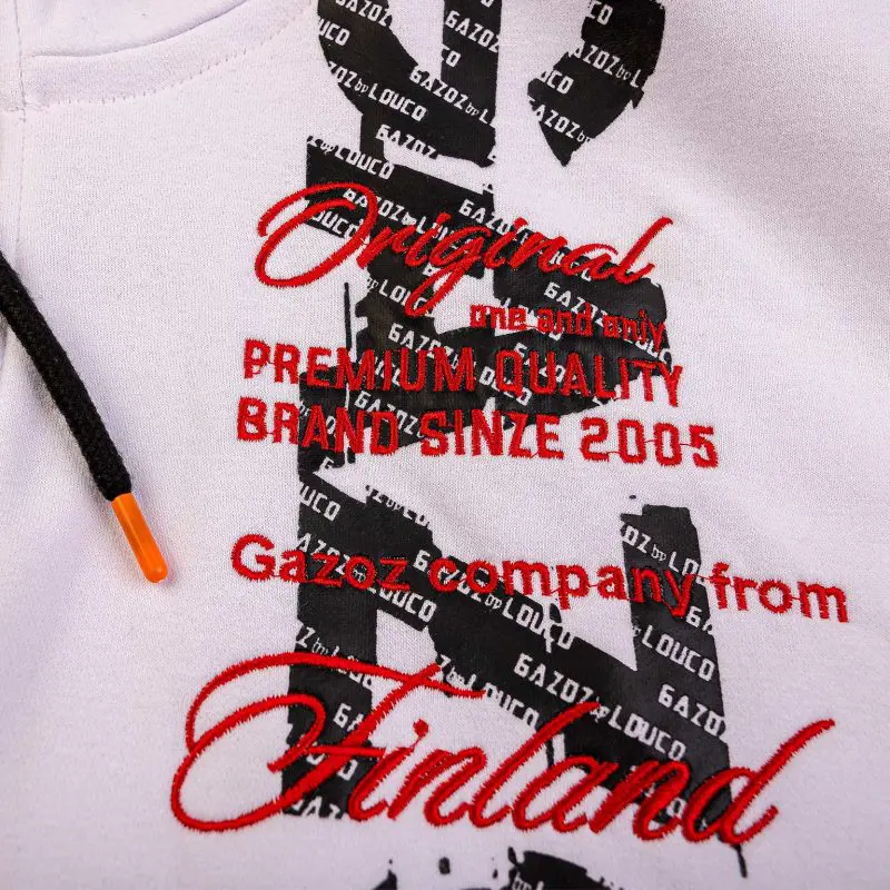 GAZOZ Original Zipper Hoodie White