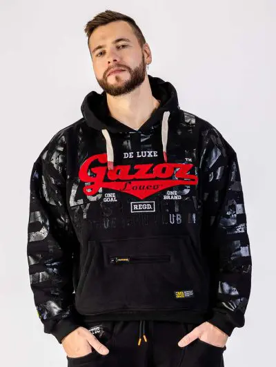 GAZOZ Luke Pullover Hoodie Full Black