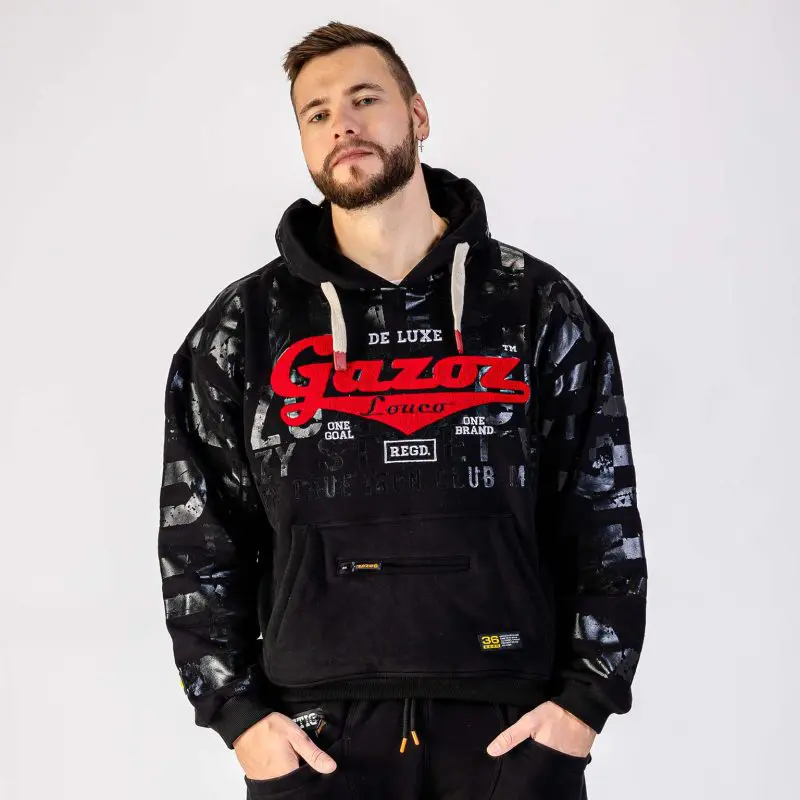 GAZOZ Luke Pullover Hoodie Full Black