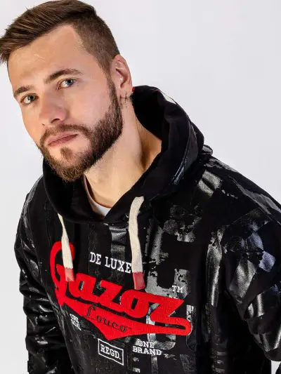GAZOZ Luke Pullover Hoodie Full Black