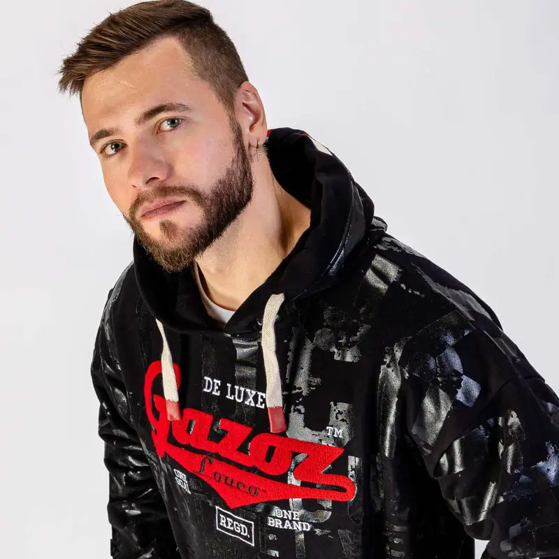 GAZOZ Luke Pullover Hoodie Full Black