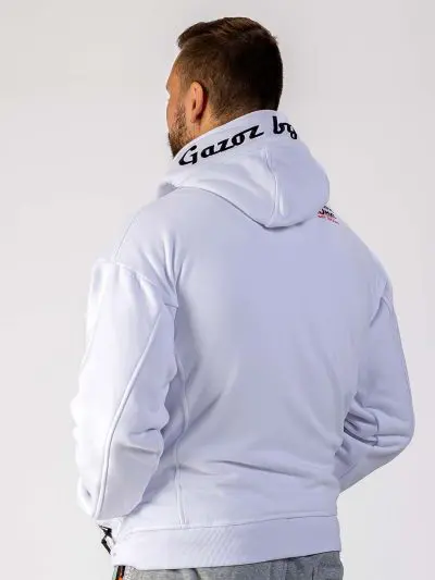 GAZOZ ONE Zipper Hoodie White