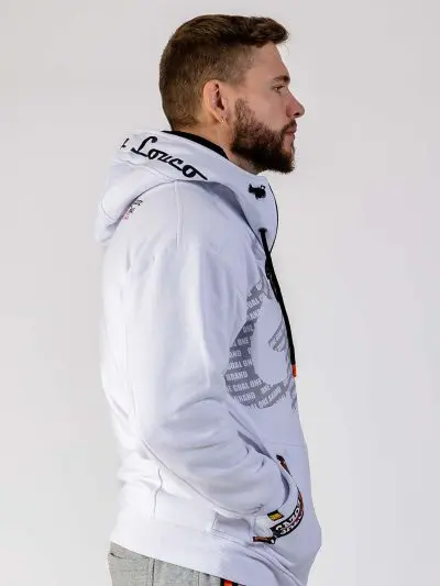 GAZOZ ONE Zipper Hoodie White