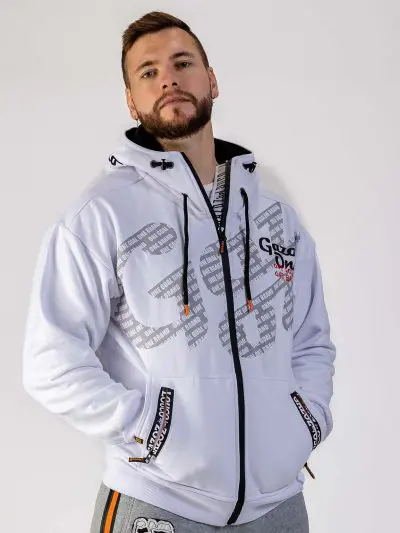 GAZOZ ONE Zipper Hoodie White