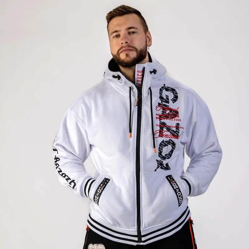 GAZOZ Original Zipper Hoodie White