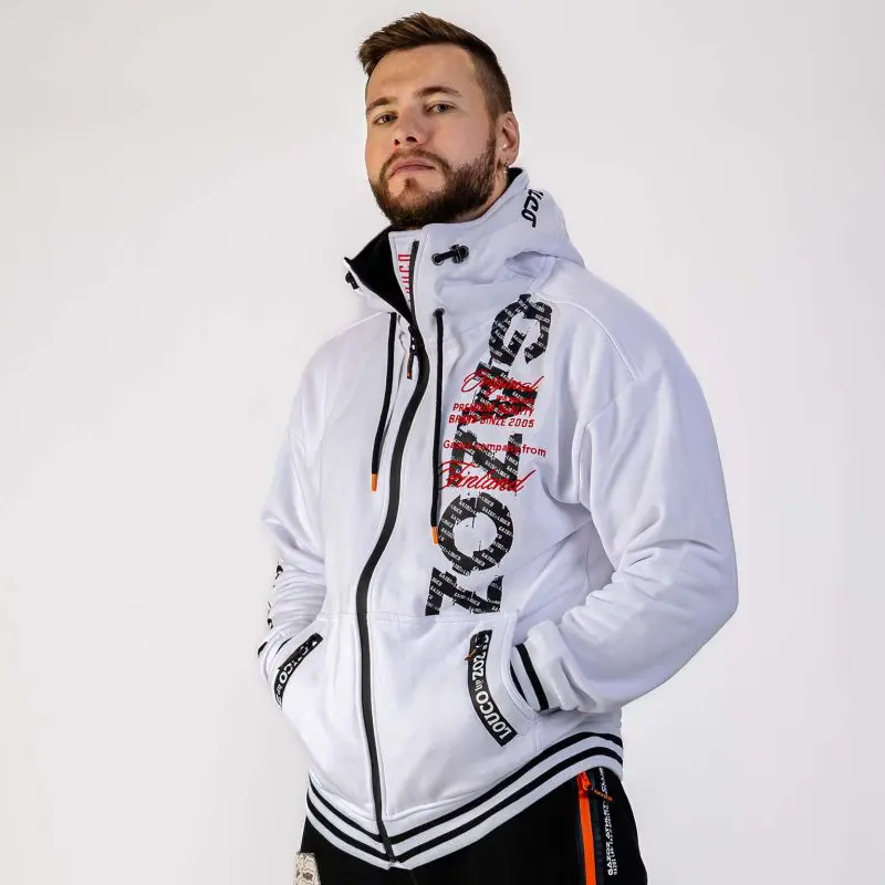 GAZOZ Original Zipper Hoodie White